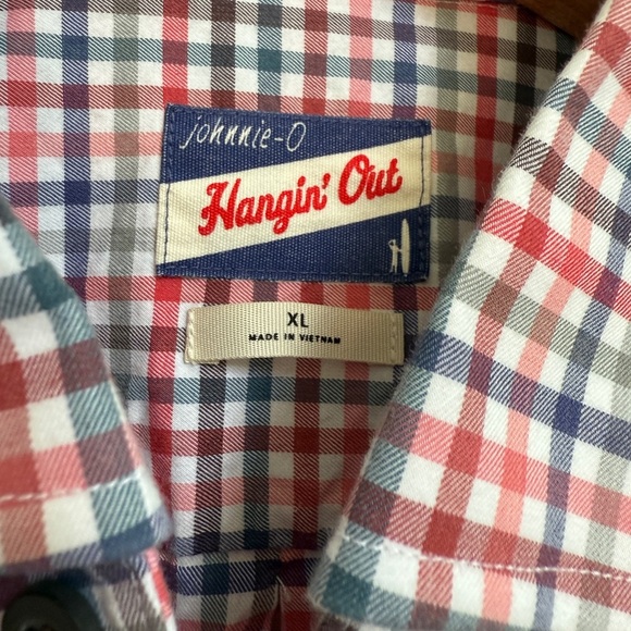 johnnie-O Red & white Plaid Button Down Shirt - Picture 3 of 6